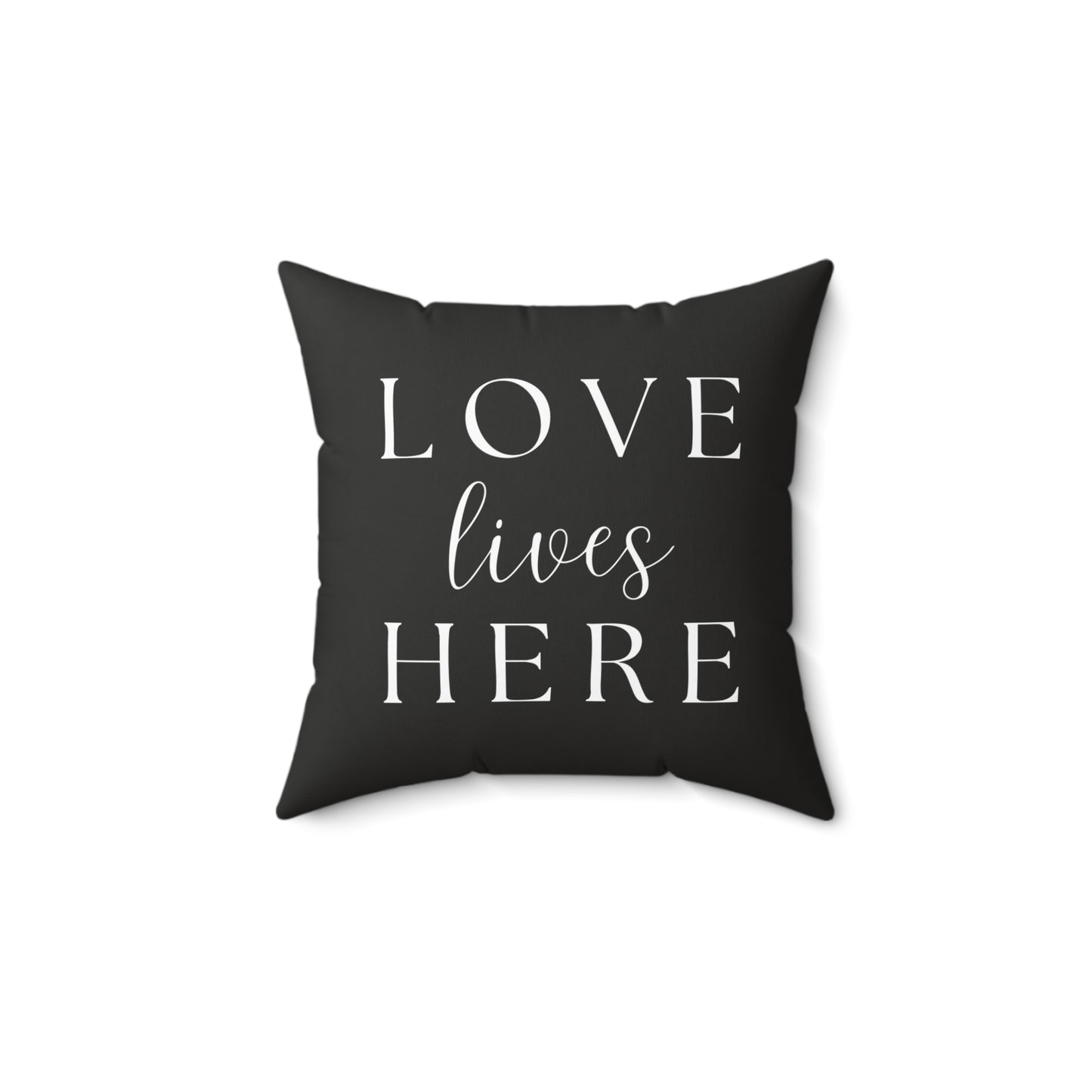 Decorative Pillow - Love Lives Here Square Throw Pillow