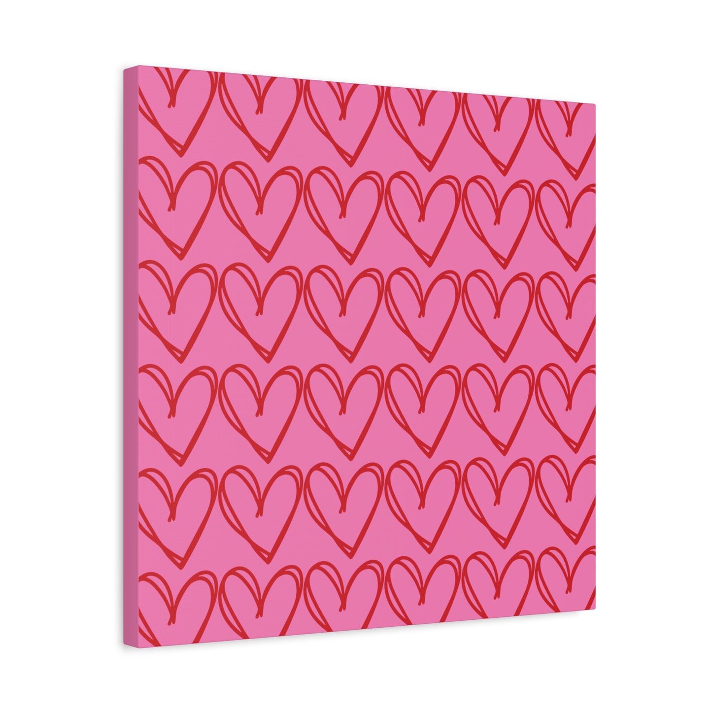 Canvas Wall Art - Pink and Red Hearts