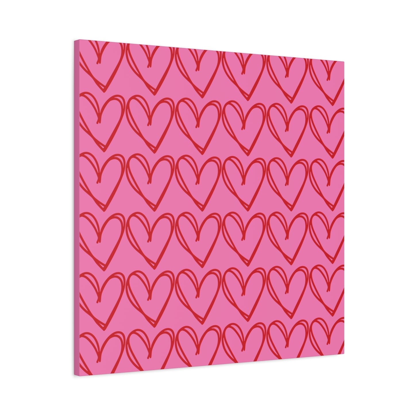 Canvas Wall Art - Pink and Red Hearts