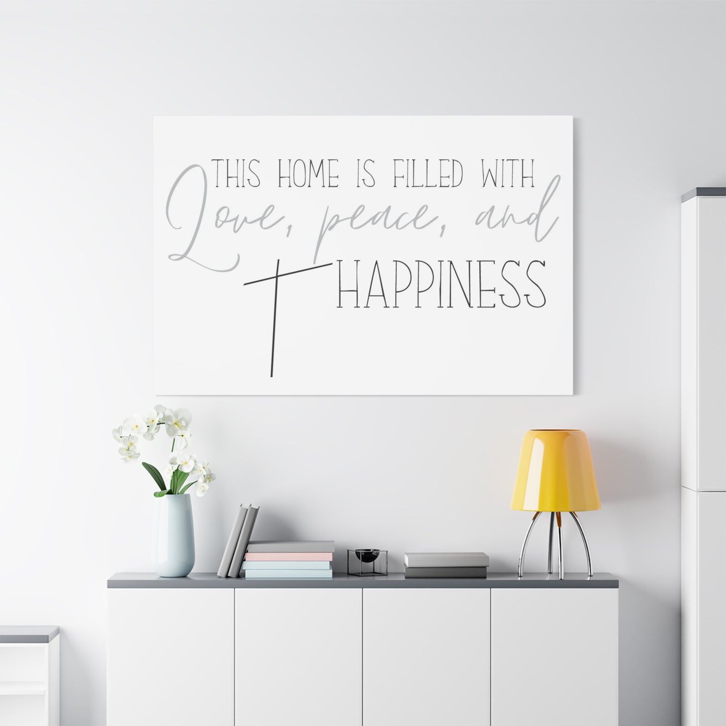 Love, Peace, and Happiness - Inspirational Canvas Wall Art