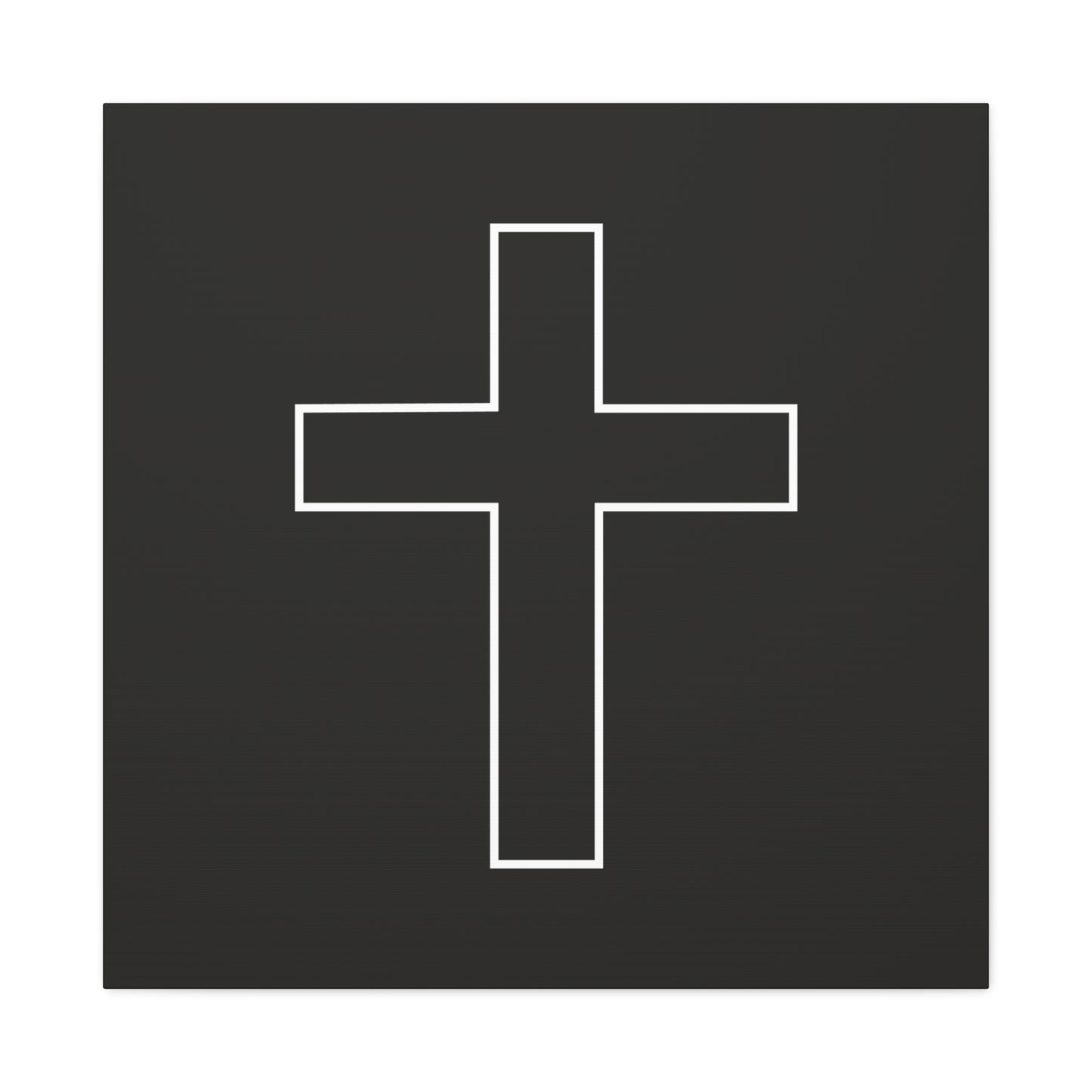 Minimalist Outline Cross - Canvas Wall Art