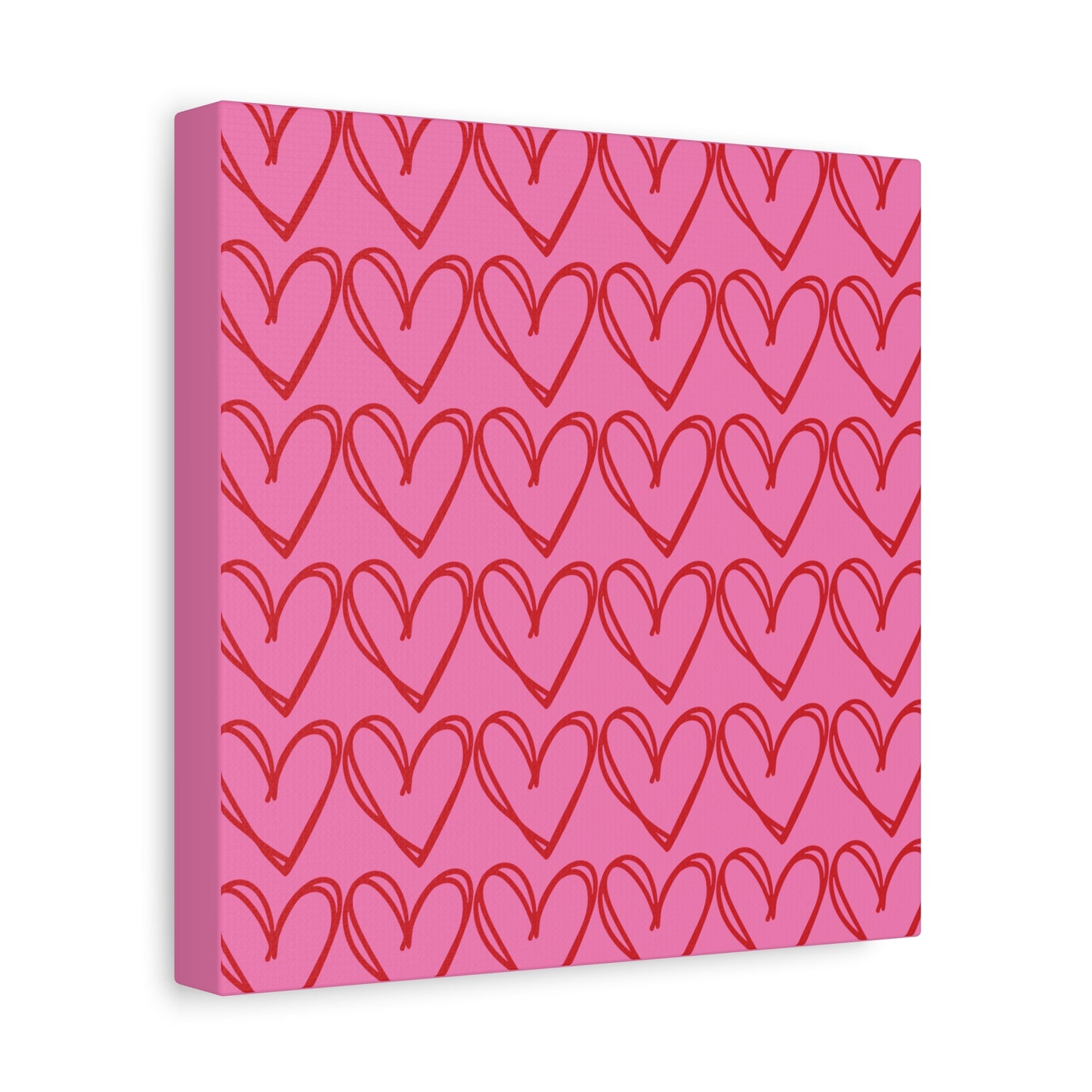 Canvas Wall Art - Pink and Red Hearts