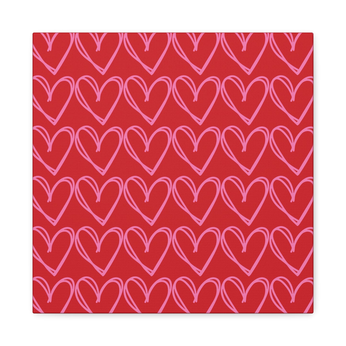 Canvas Wall Art - Red and Pink Hearts