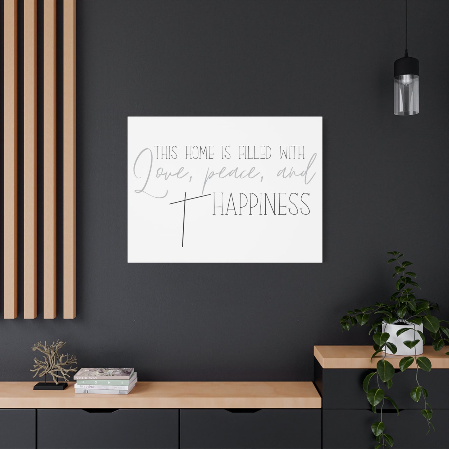 Love, Peace, and Happiness - Inspirational Canvas Wall Art