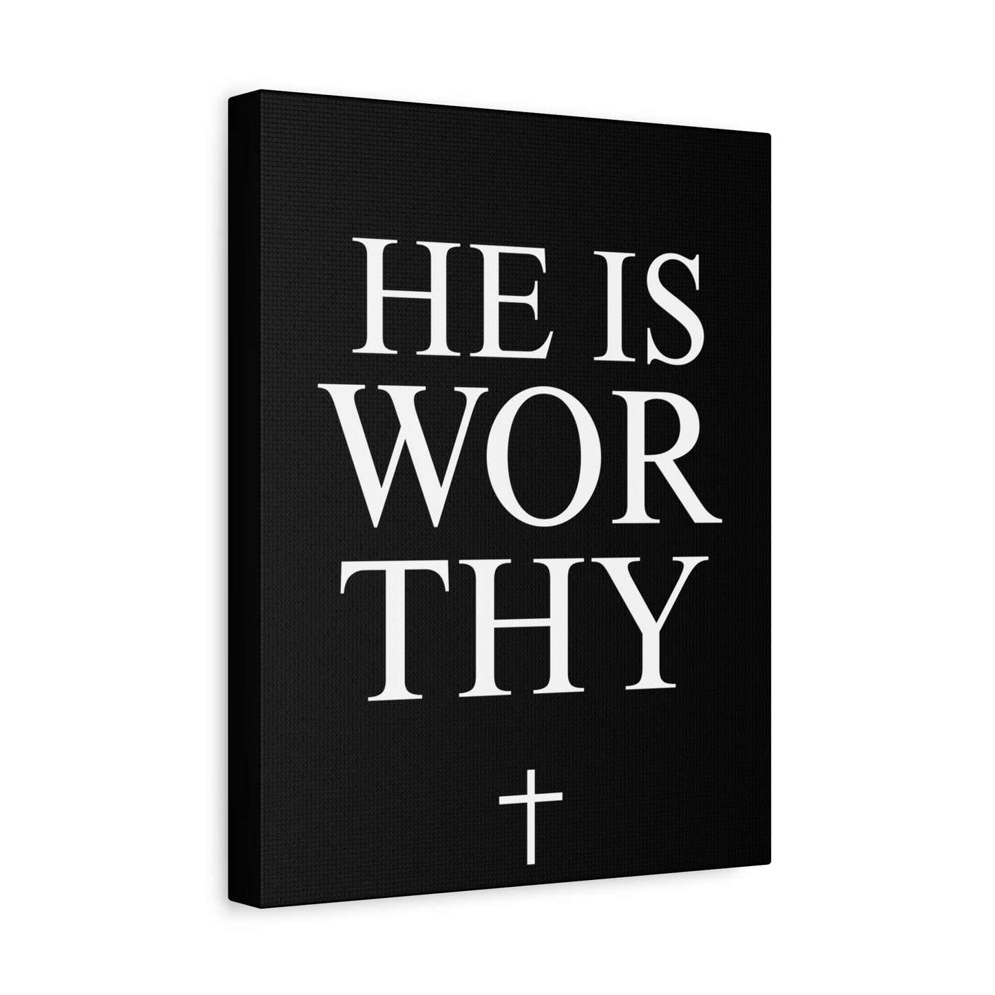 He Is Worthy - Inspirational Wall Art Canvas (Multiple Sizes)