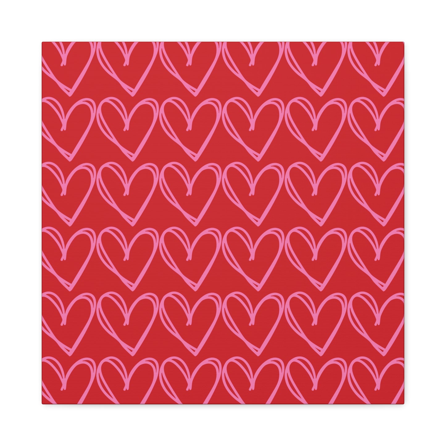 Canvas Wall Art - Red and Pink Hearts